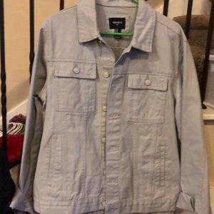 Men Forever 21 Men gray jean jacket size M